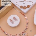 Rose Gold Plated AD Necklace with Movable Bracelet for Women – AC-9 L-9