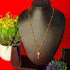 Yellow gold chain pendant with a sleek and elegant design for women.