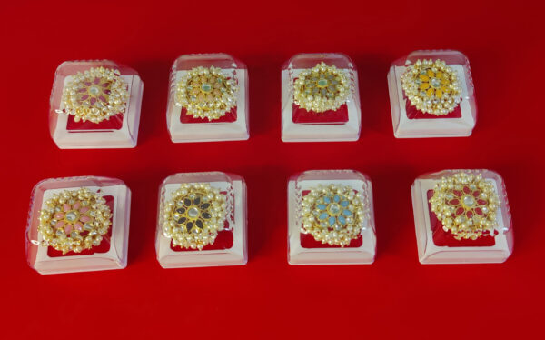 Intricately designed imitation finger ring for women, ideal for traditional and festive wear.