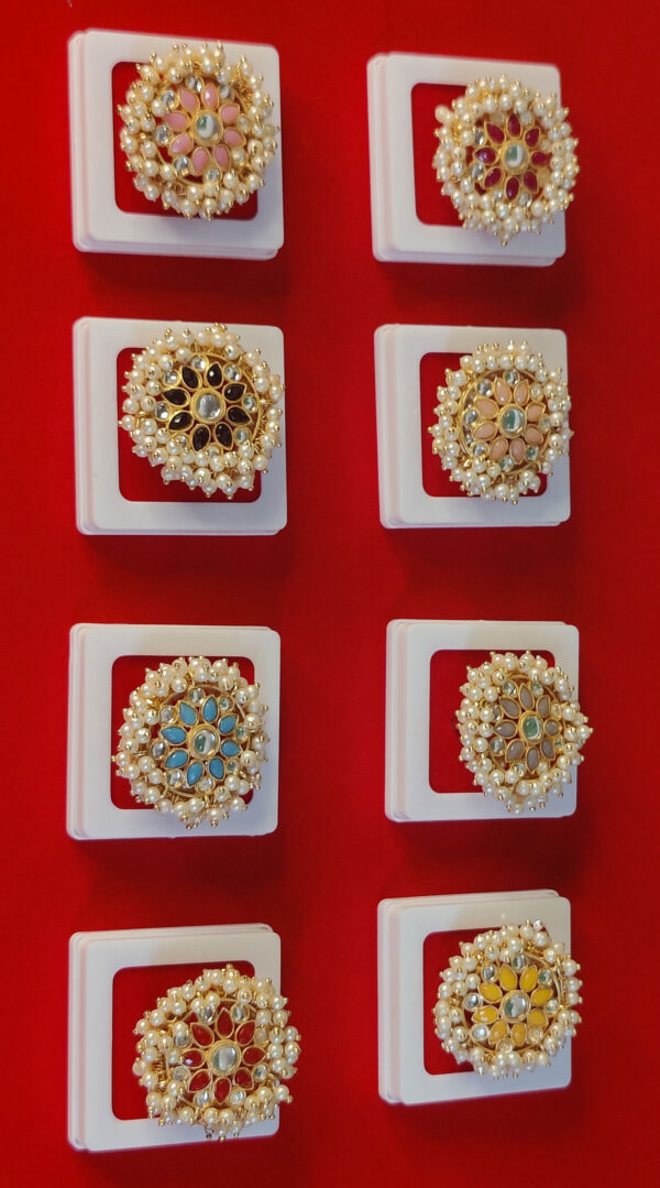 Intricately designed imitation finger ring for women, ideal for traditional and festive wear.